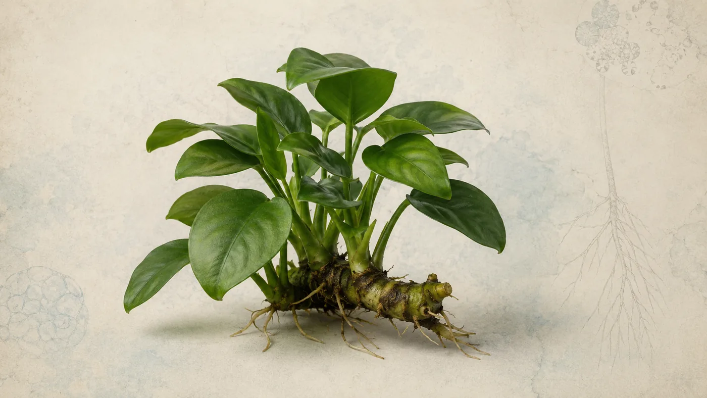 Anubias barteri var. nana: living card for a rhizome plant